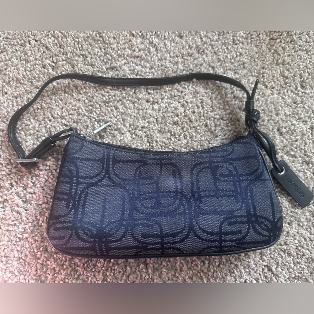Express Navy Blue Patterned Bag